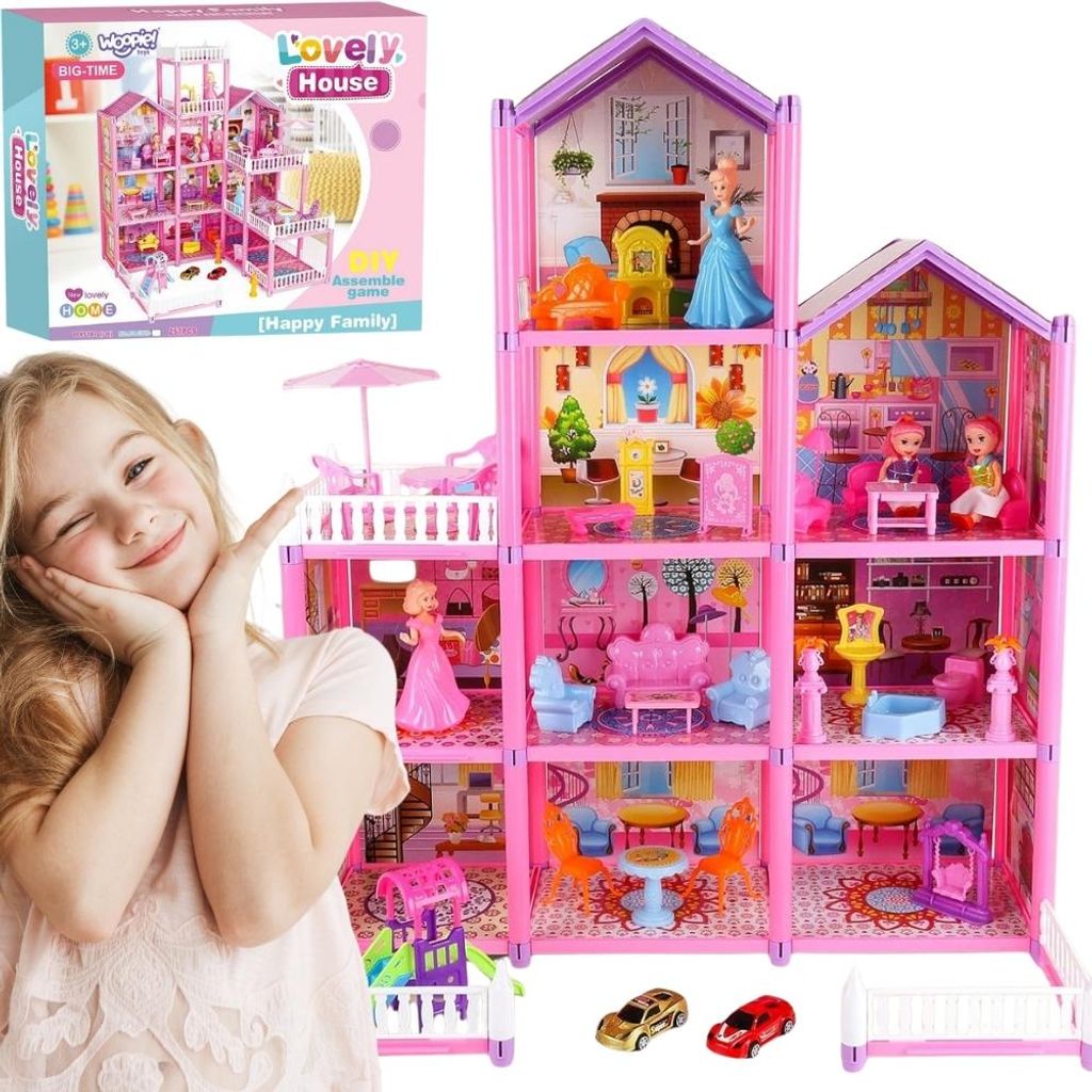Woopie Mega Villa Puppenhaus Lovely House 194 Teile.