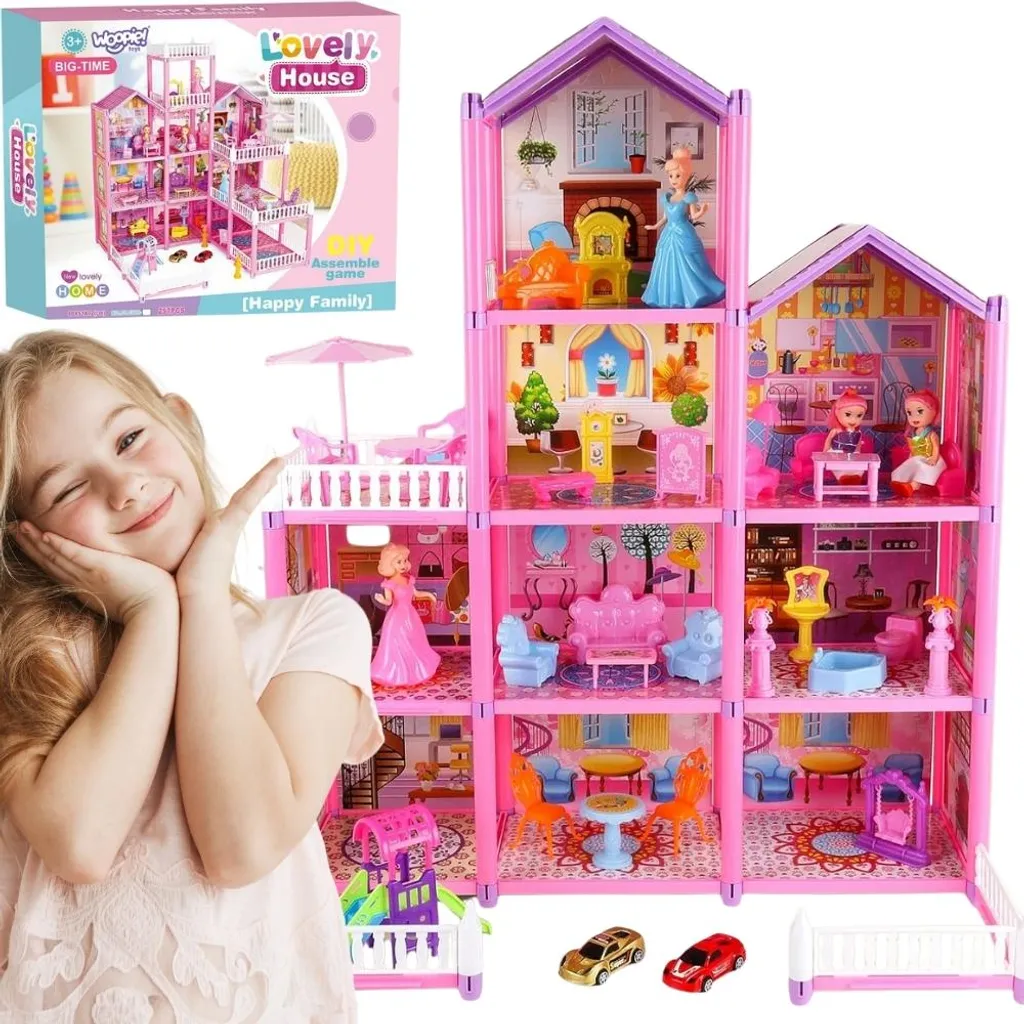 Maison de poupées stable anti-ennui Woopie Lovely House grand modèle enfant