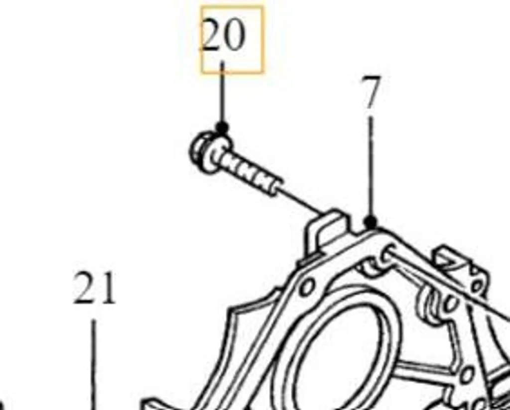 Vite Originale VOLVO M7x19 2.0D OE 30776029 - Ricambio Bullone Motore