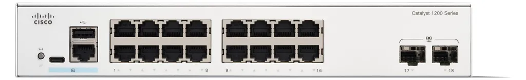 Commutateur Cisco C1200-16T-2G avec 16 Ports RJ45 et 2 SFP Haut Débit