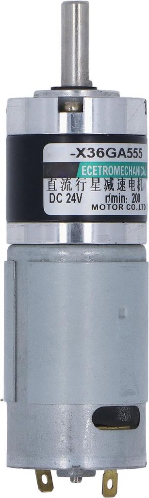 Planetengetriebemotor, Gleichstrom, Mikro-Drehzahlreduzierung, Rechts-/Linkslauf, kleiner Motor, max. 34 kg¡€cm Drehmoment, 24 V, 15 W, 200 U/min