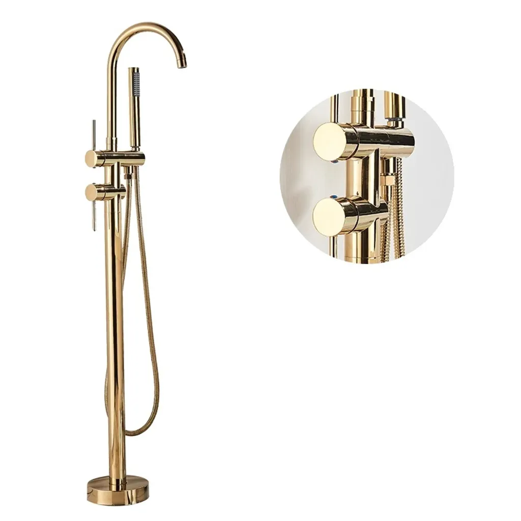 Offerta Miscelatore Vasca Oro Lucido | Bocca Girevole e Ottone Massiccio