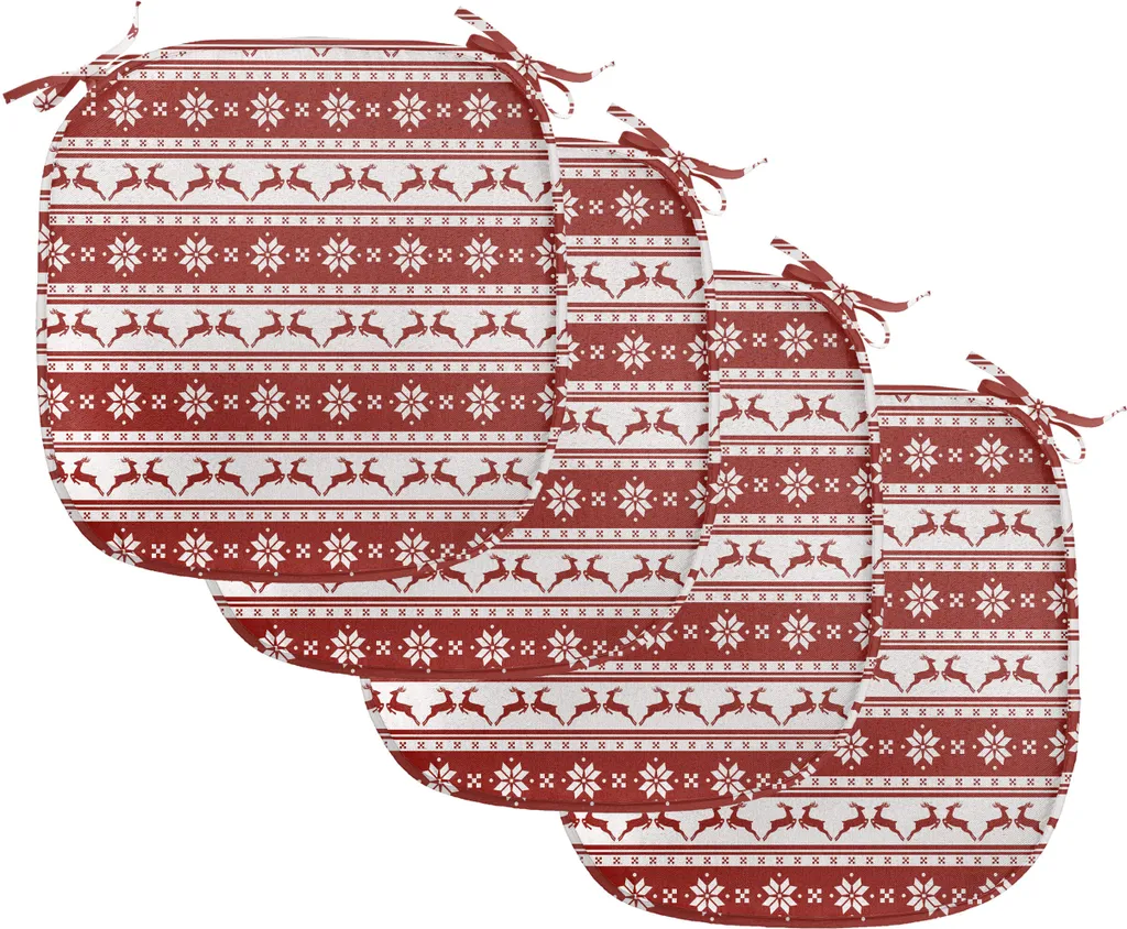 ABAKUHAUS Set 4 Cuscini Natale Sedie Sala da Pranzo 40cm