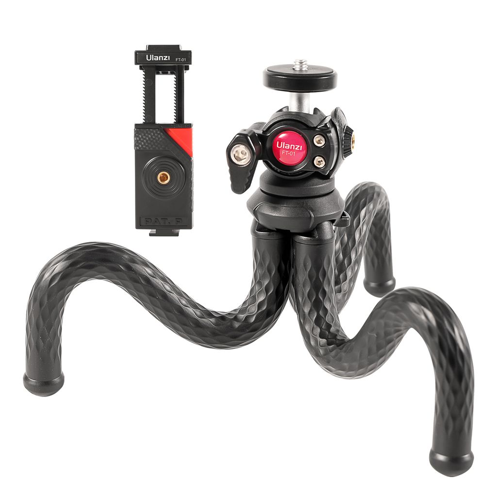 ULANZI MT30 Magnetisches Stativ, Flexibles Mini Selfie Stick Mit 1/4" Gewinde, Biegsamer Telefonhalterständer, Octopus-Handyhalterung Tripod Kompatibel Mit IPhone/MagSafe/Action-Kamera/Action-Kamera