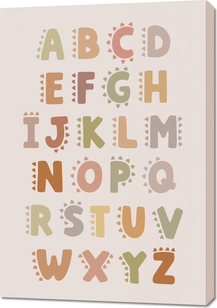 Bild 70x100cm Muster für Kinder, Mädchen und Jungen - Alphabet