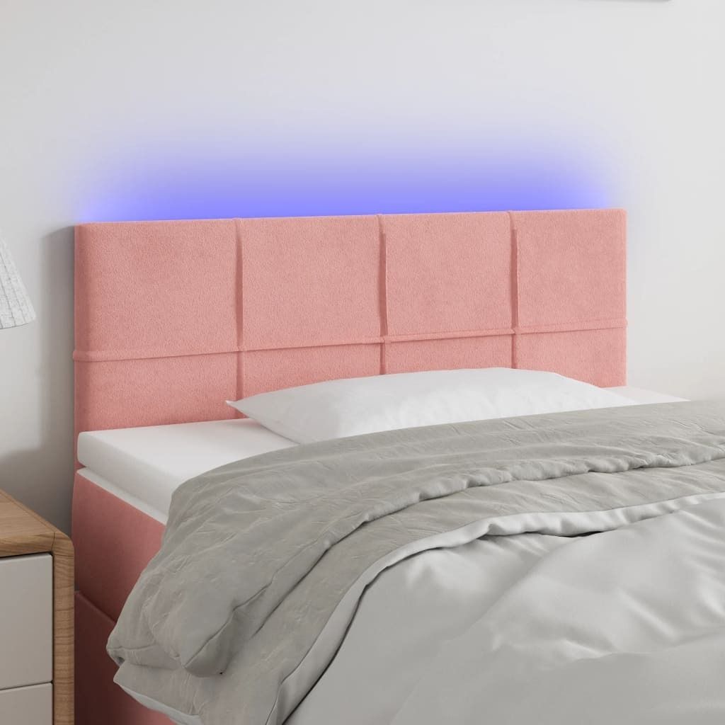 Maison Exclusive - LED Kopfteil Rosa 90x5x78/88 cm Samt