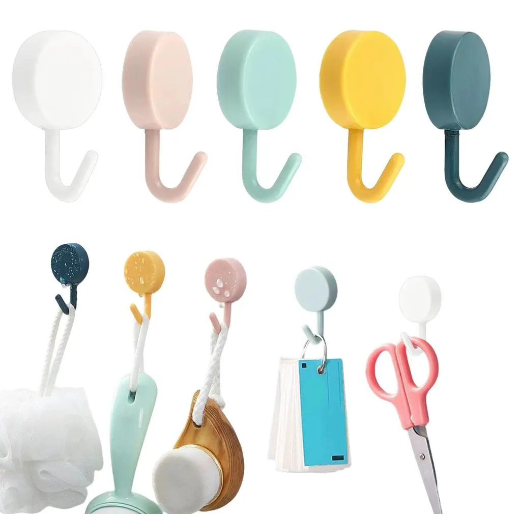 Crochets muraux colorés sans clous ni vis pour fixation au plafond