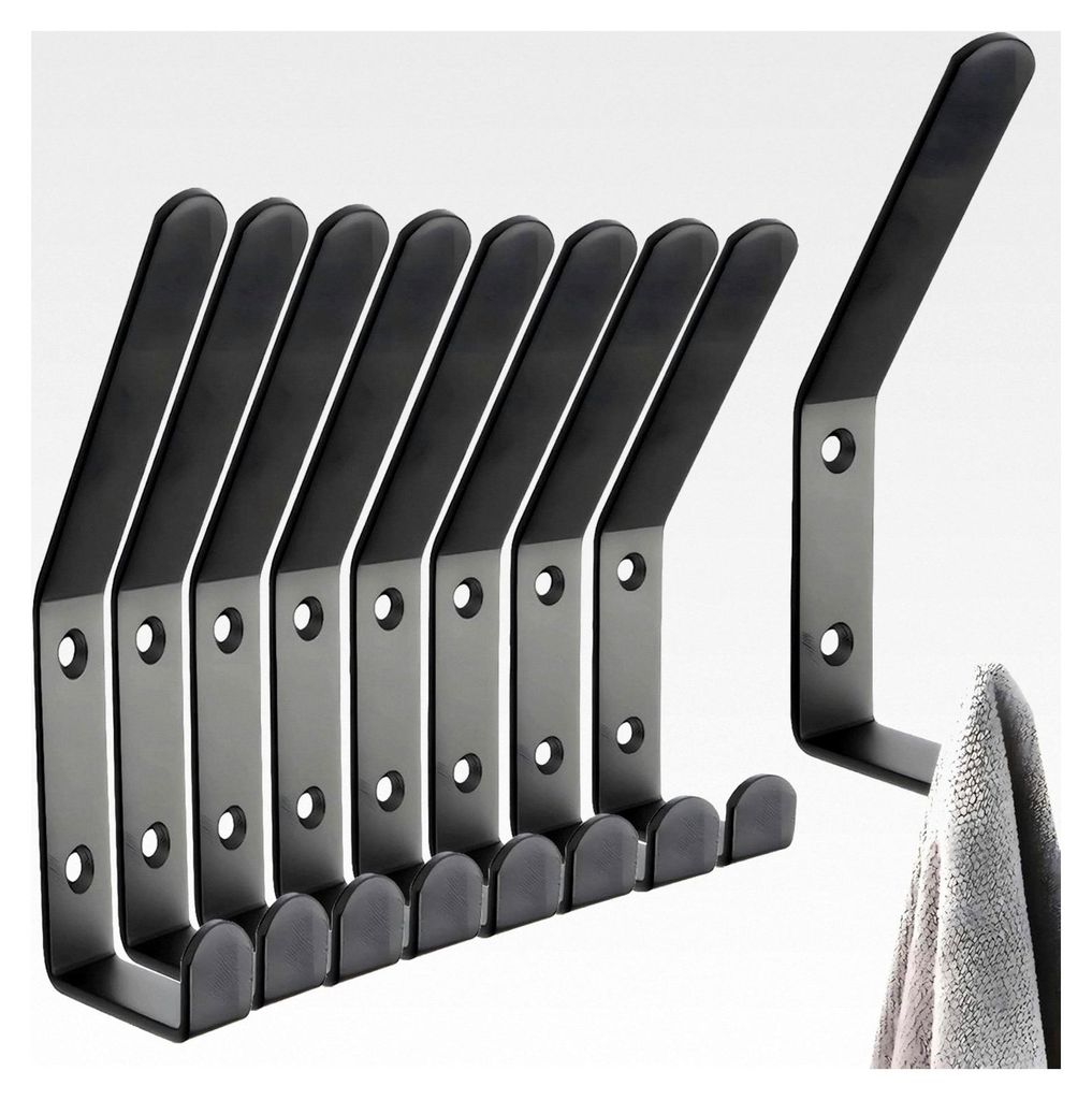 9 Stück Garderobenhaken, Wandhaken für die Garderobe, Schraubbefestigung für das Aufhängen von Mänteln, Jacken, Mützen und Schals