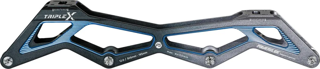 Équipement Roller Course Triple X5 12,0 4x100 pour Compétition Noir Bleu