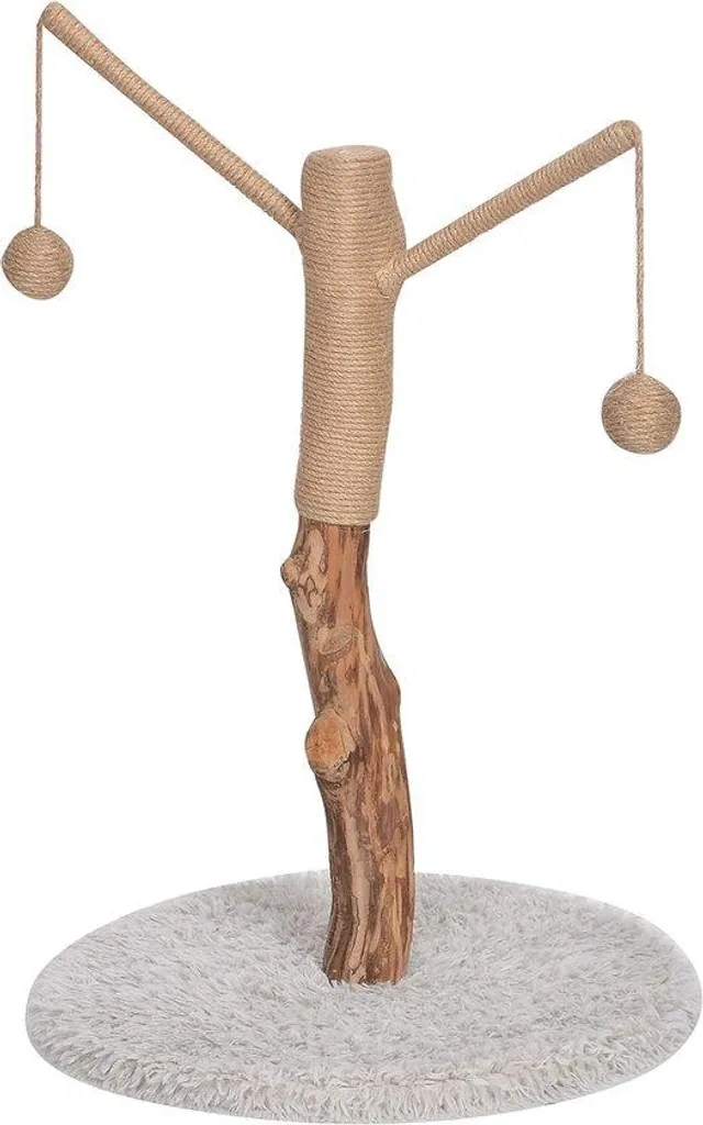 Support de présentation de table 80 cm en bois naturel bicolore pro