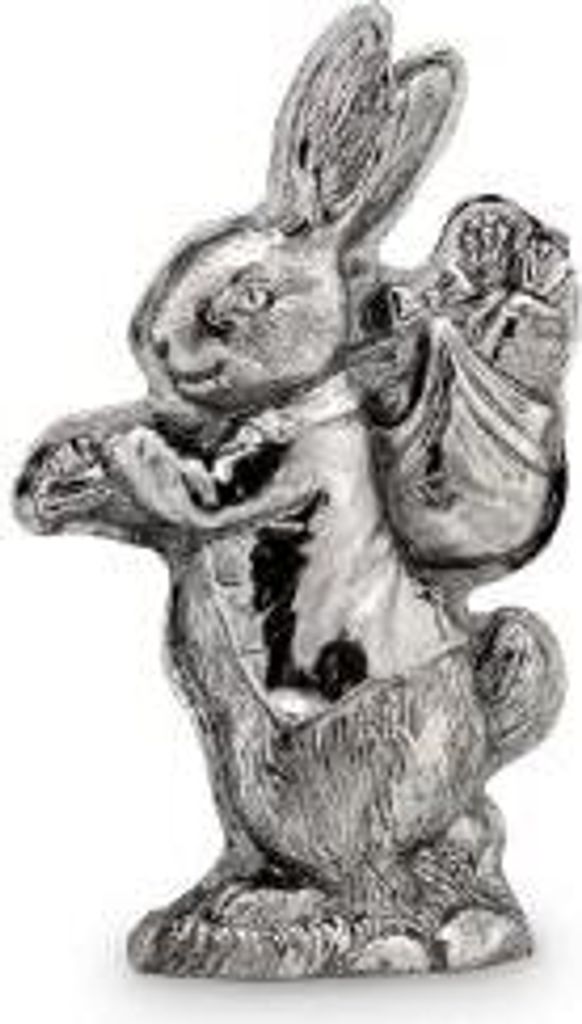 Hase Junge mit Karotte Kunststein 12,0 x 6,0 x 20,5cm
