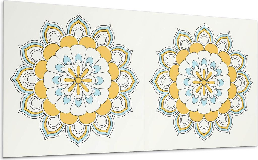 Blumenmandalamuster – Selbstklebende Fliesen – Wandverkleidung – Wandpaneel – PVC Fliesen – Vinylflisen – PCV Flisen – Selbstklebend ...