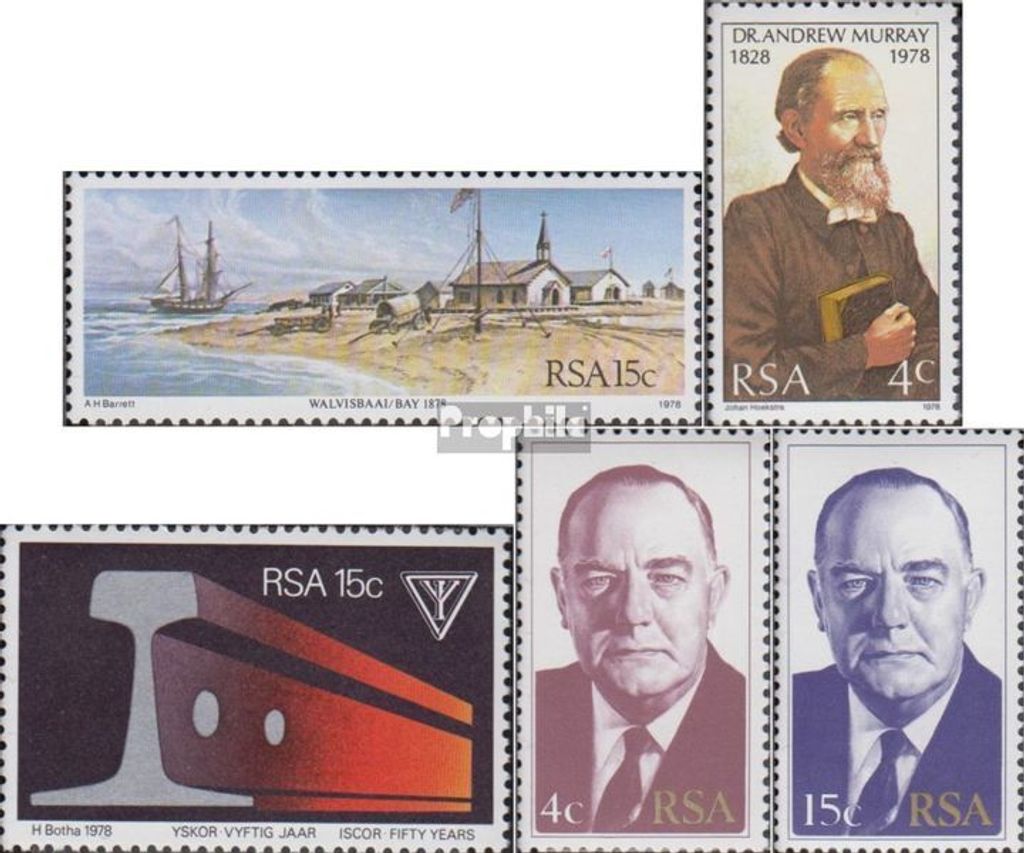 Briefmarken Südafrika 1978 Mi 537,538,539,546A-547C (kompl.Ausg.) gestempelt Walfischbai