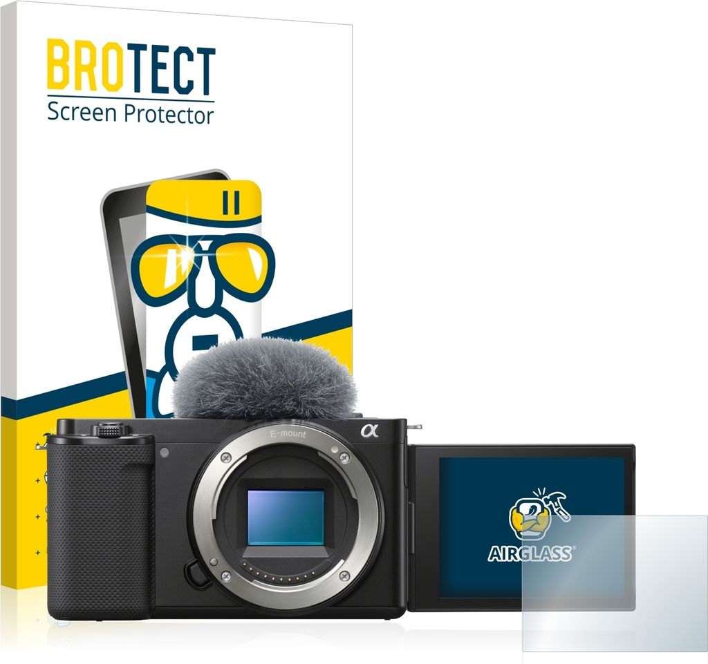 BROTECT Schutzglas für Sony Alpha ZV-E10 Schutzfolie Panzer Folie Glas Display Schutz klar