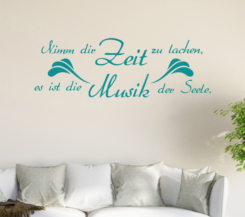 Nimm Dir Zeit zu... Wandtattoo in 6 Größen - Wandaufkleber Wall Sticker - Dekoration, Küche, Wohnzimmer, Schlafzimmer, Badezimmer