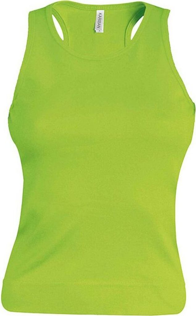 Kariban Damen Top Tank-Top ärmellos Basic Unterhemd Trägerhemd, Größe:XS, Farbe:Lime