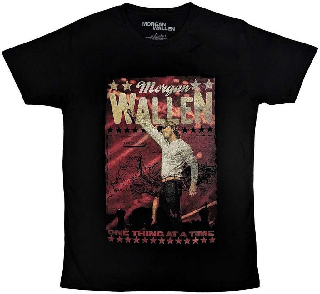 Morgan Wallen - "One Thing At A time" T-Shirt für Herren/Damen Uni RO11159 (M) (Schwarz)