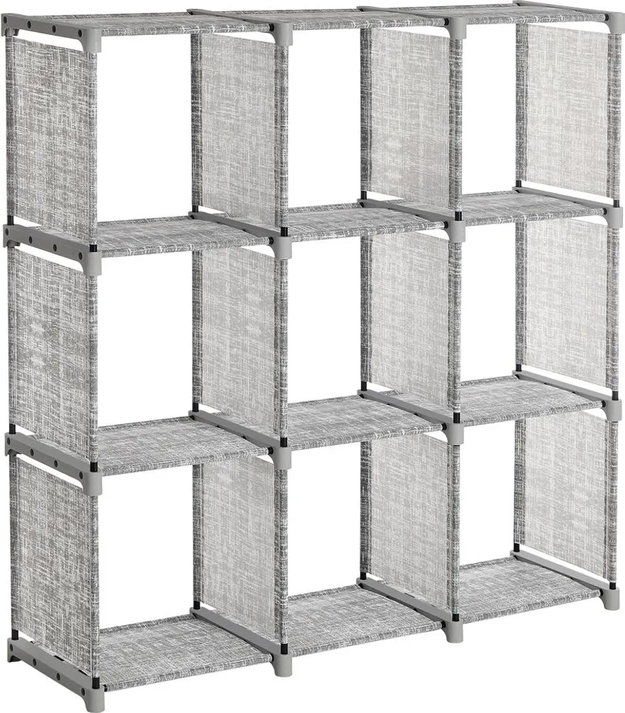Meuble de rangement cube à 9 cases pour salon et chambre enfant Blanc
