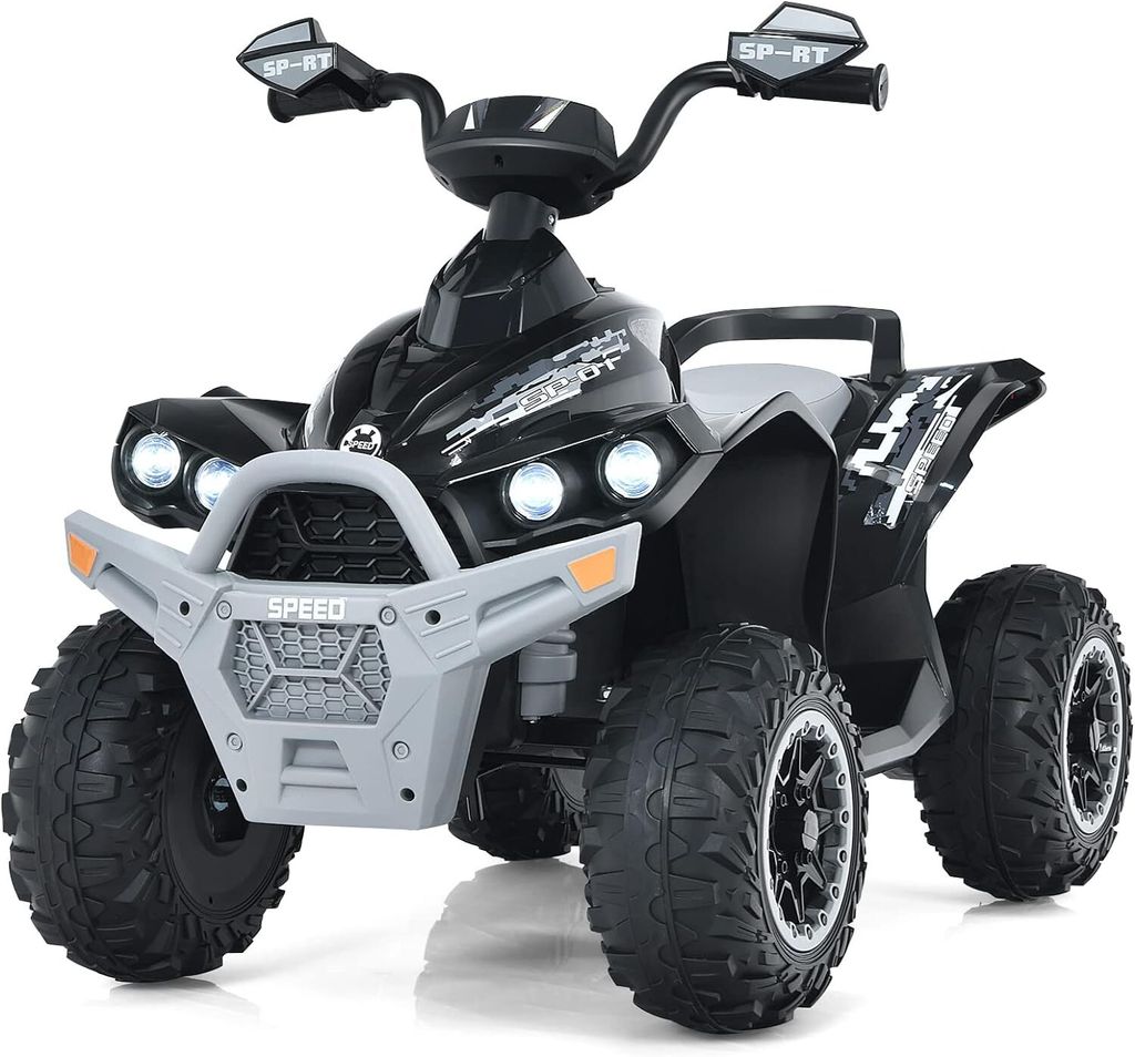 DREAMADE 12V Elektro Quad, 2,2-4,3 km/h Kinderquad mit Musik & Licht & Ladegerät & Hupe, Kinderauto Elektrisch für Kinder ab 3 Jahre, bis 35KG