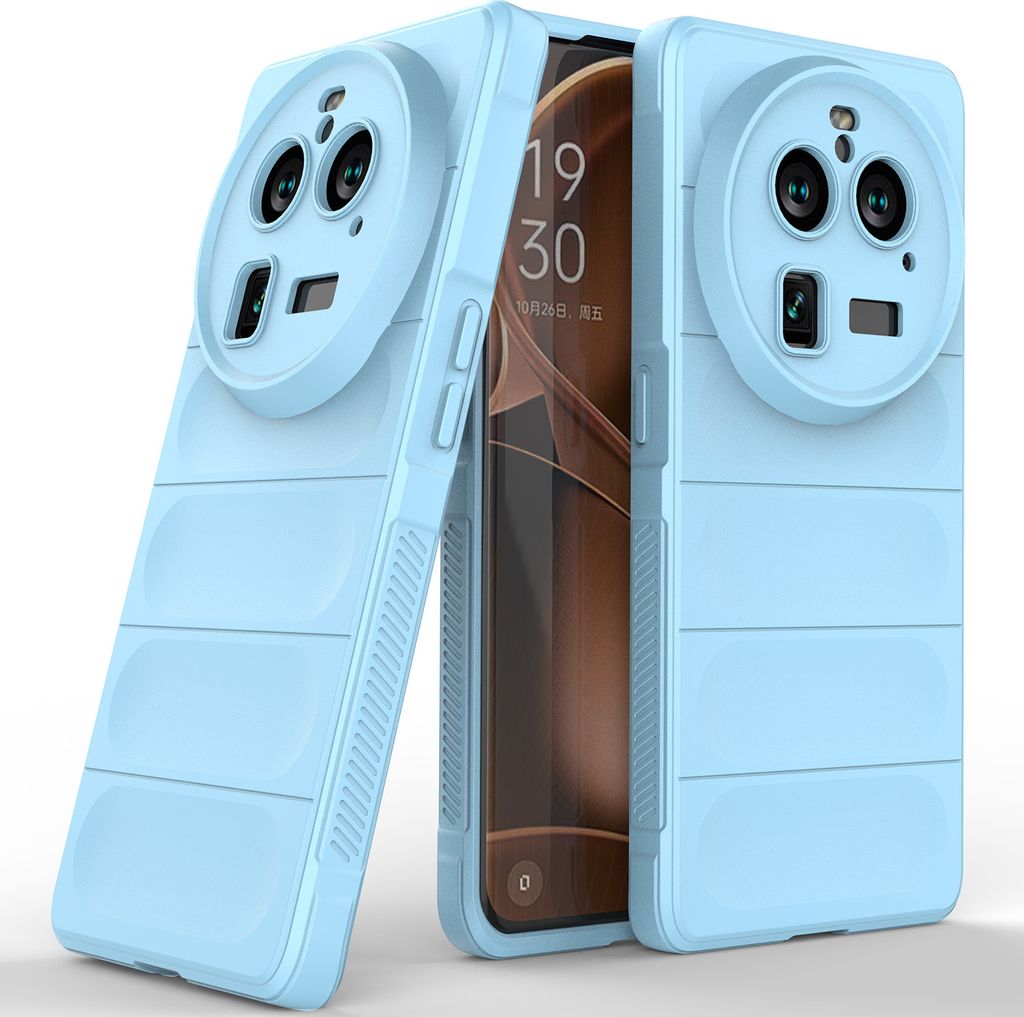 OPPO Find X6 Pro Hülle, Weich TPU Silikon Stossfest Anti-rutsch Schutzhülle für OPPO Find X6 Pro Blau
