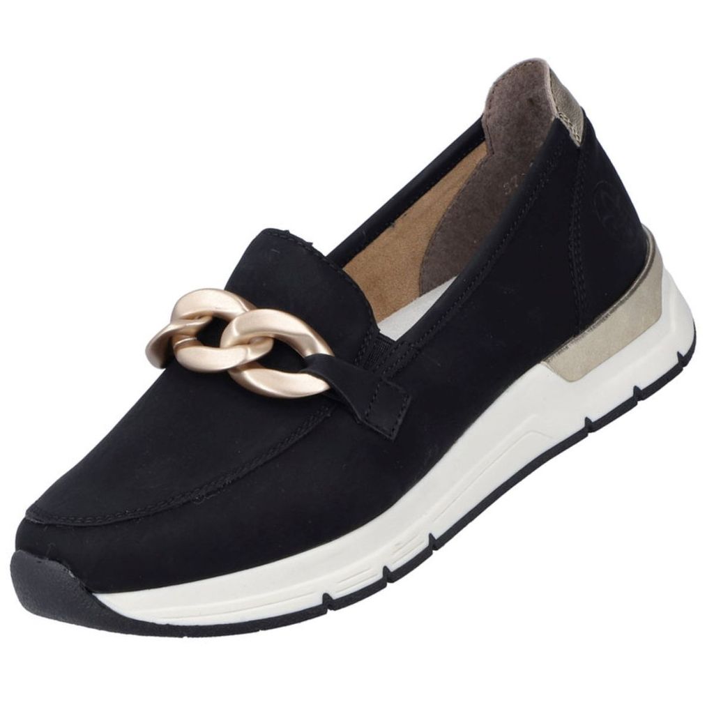 Rieker Damen Slipper Schwarz