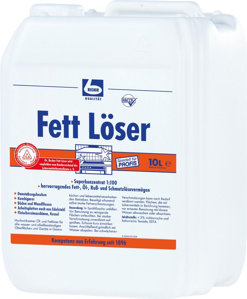 "Dr. Becher" Fett Löser 10 l Produktbild 