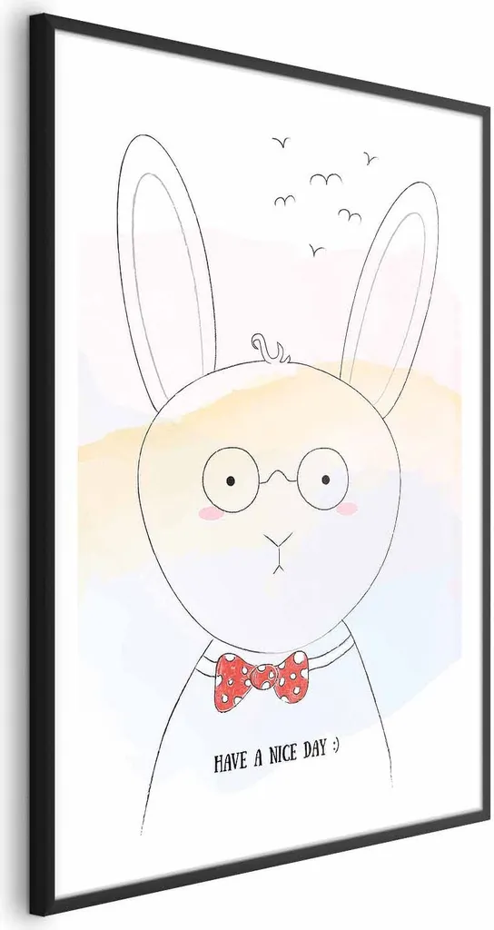 Poster Saluti da un coniglio 40x60: Decora con Ironia e Stile