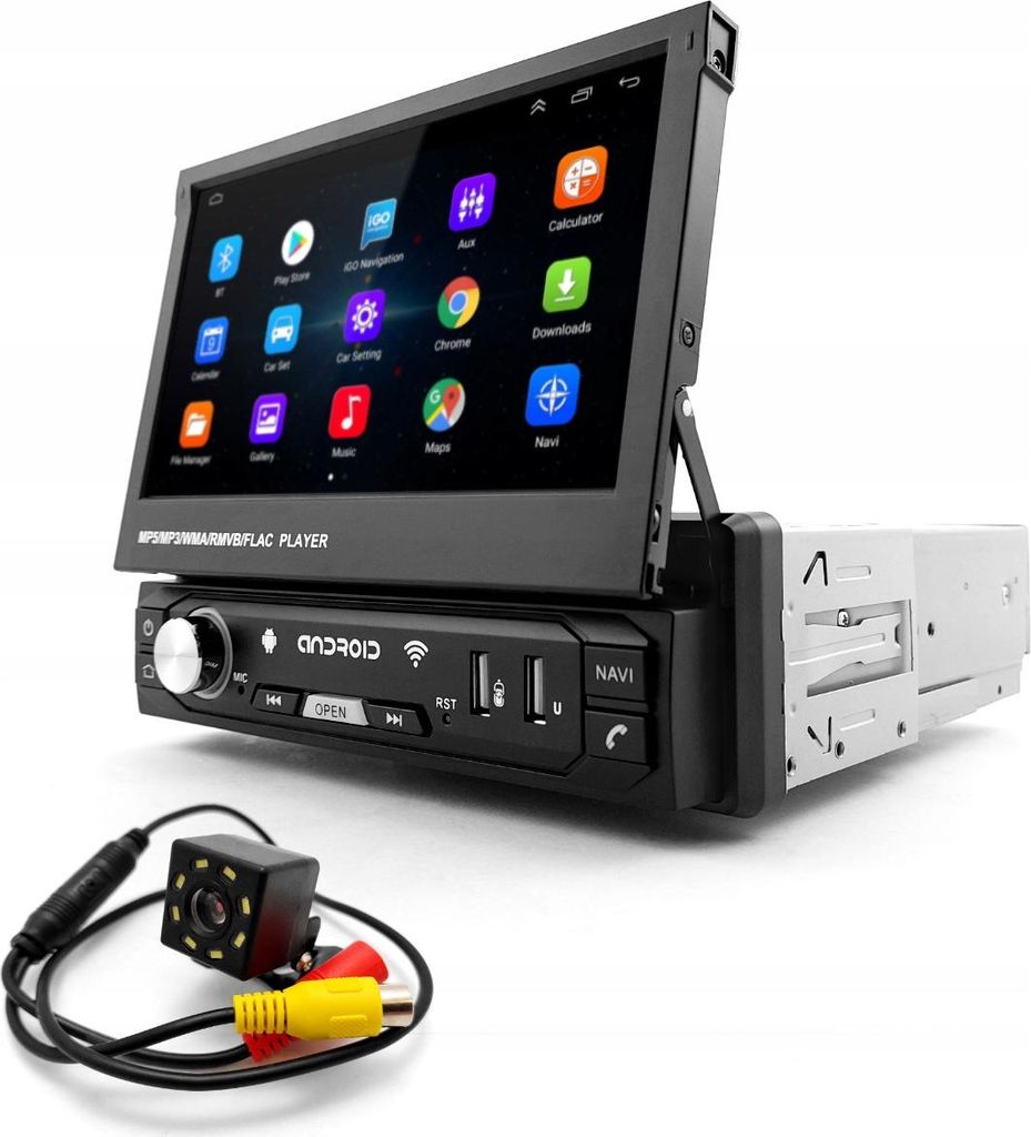 Autorádio 1DIN 7" GPS Android 2/32 GB Výsuvná obrazovka Obrázek produktu 