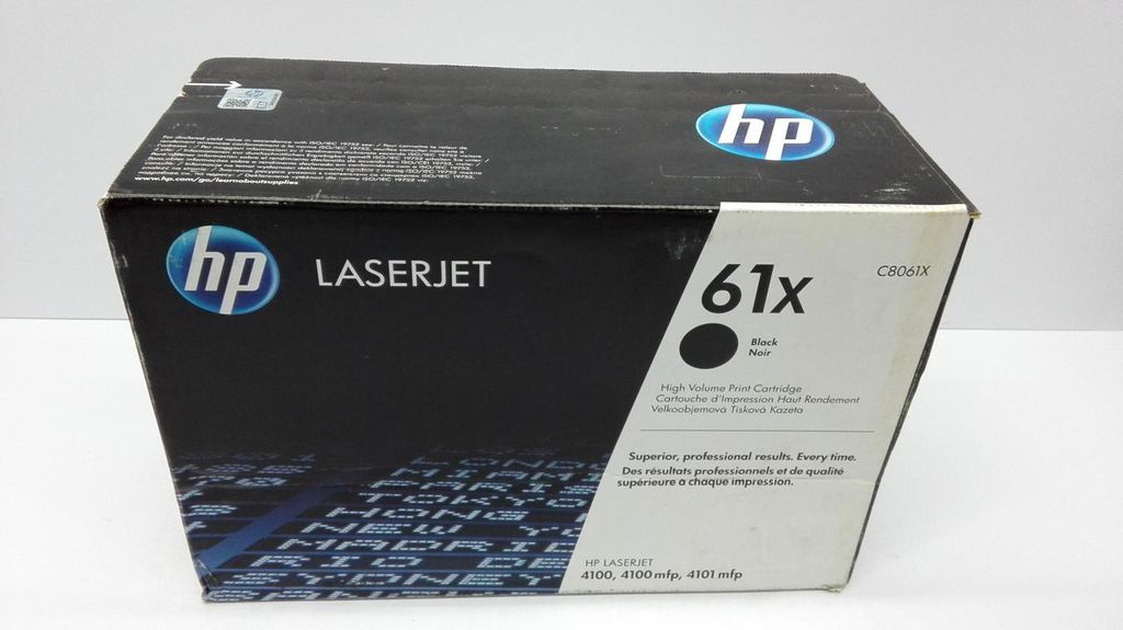 HP 61X High Yield Black Original LaserJet Toner Cartridge, Produktbild 