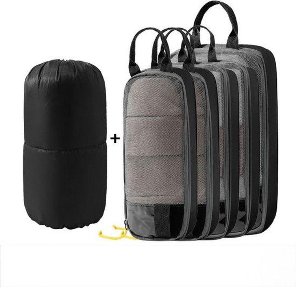 Reisezubehör-Set, 6er-Pack, Reise-Organizer für Rucksack und Koffer, Reisetaschen, wasserdichte Reisetaschen, Kompressionsfunktion, Reisebedarf, ...