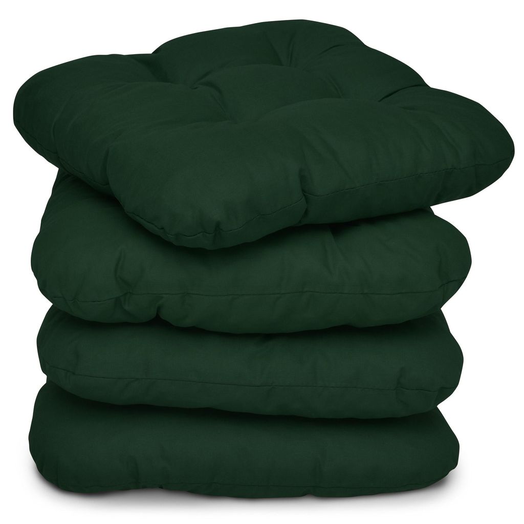 Beautissu Set di 4 cuscini Lisa verde scuro, 40x40x8 cm Immagine del prodotto 