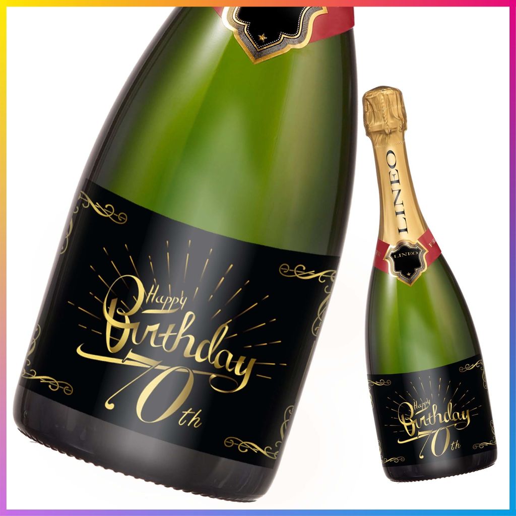 2 Stück Geburtstags-Flaschenetikett; Happy Birthday Etikett Produktbild 