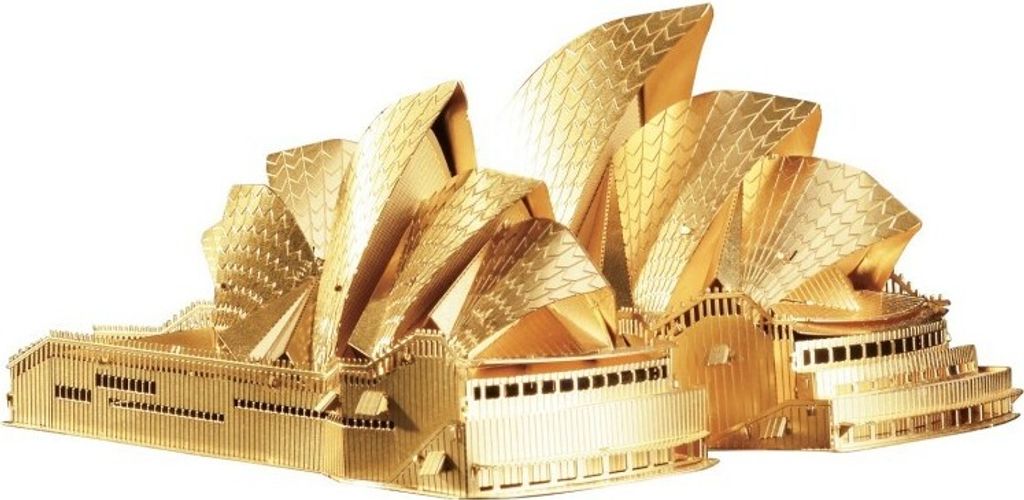 Puzzle 3D Piececool, Sydney Opera House, Metall, 62 Kuchen