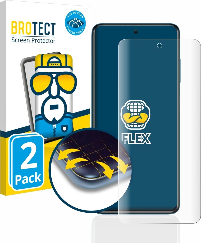 2x BROTECT Fullscreen Schutzfolie für Xiaomi Poco X3 Pro Displayschutz Folie Fullcover Klar Transparent