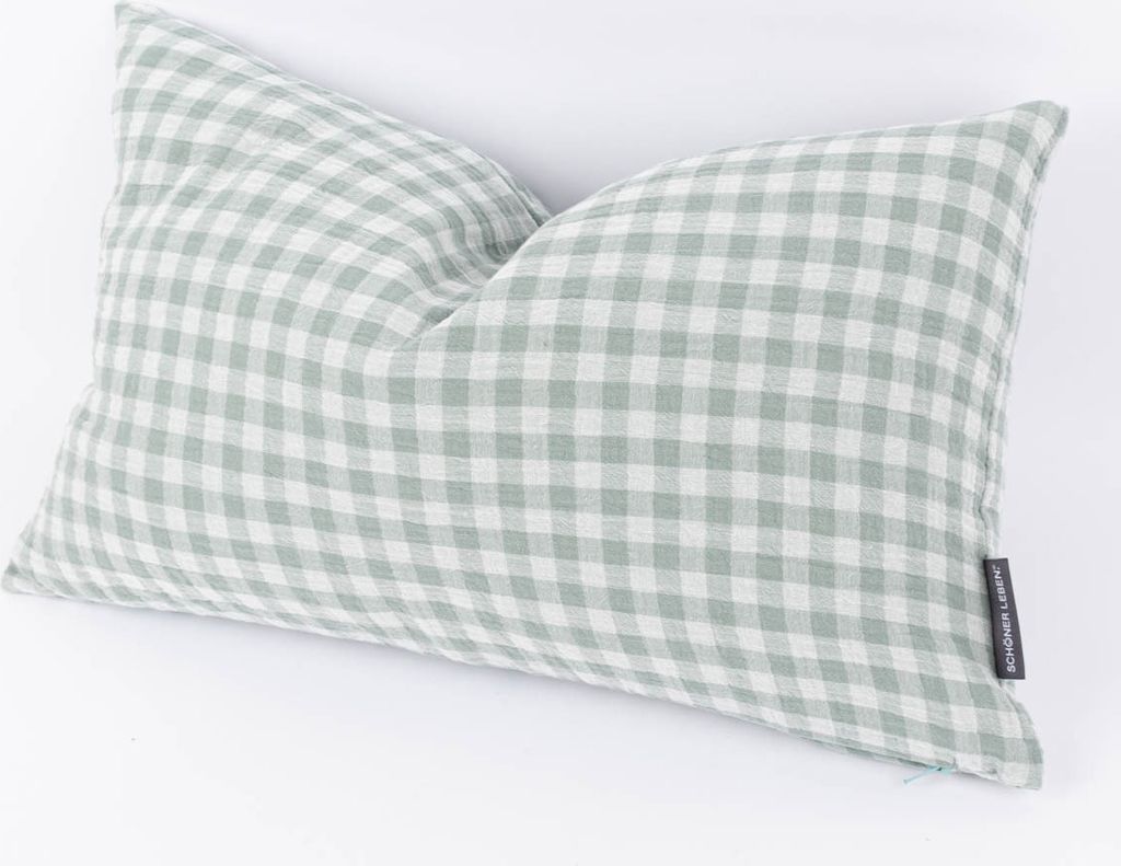 Kissenhülle Musselin Vichy Karo mint div. Größen von SCHÖNER LEBEN. Größe 30x50cm (HxB) 30x50cm (HxB) Größe