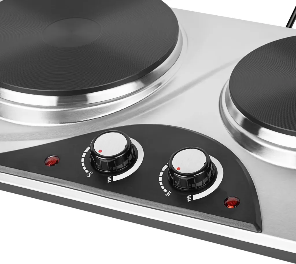 Cuisinière Électrique Teesa 2500W : Solution de Cuisson d'Appoint en Inox - 3