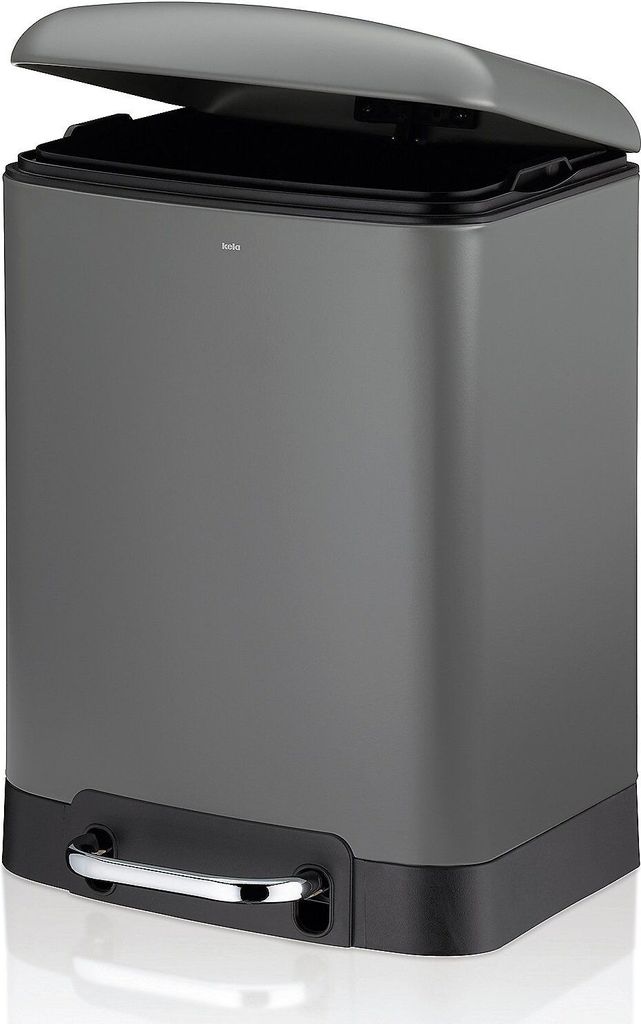 KELA Kosmetikeimer Davino silent close 6l 22,5x20,5cm H:32,5cm Edelstahl grau