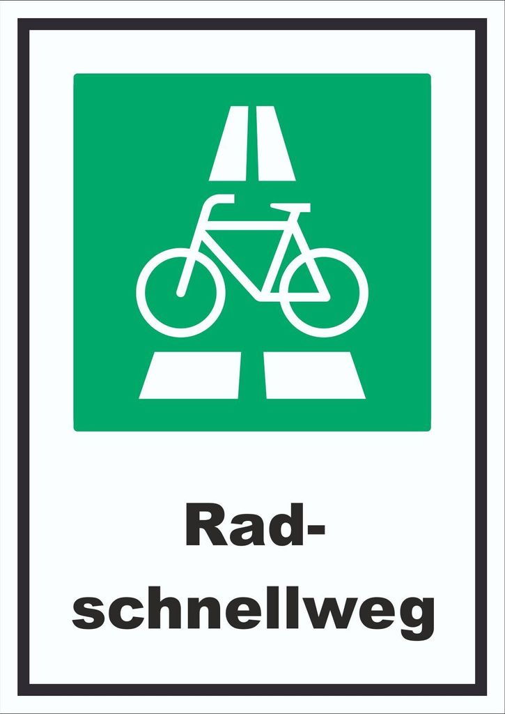 Radschnellweg Schild A1 (594x841mm)