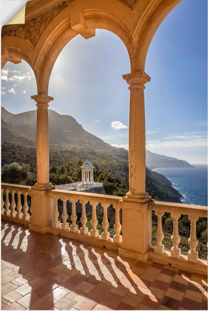ARTland Wandbild, selbstklebend Herrenhaus Son Marroig Küste, Mallorca Größe: 60x90 cm