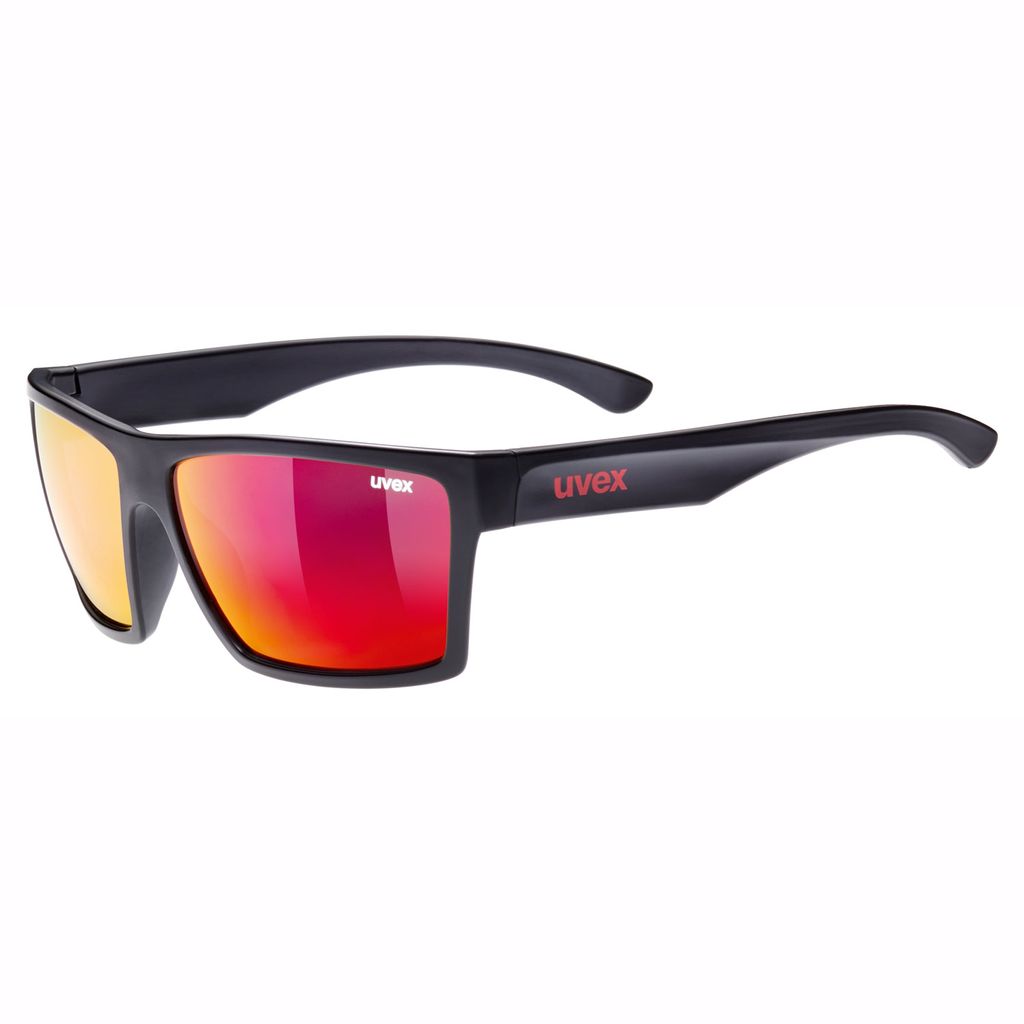 Uvex LGL 29 Sonnenbrille, black matt/red, one size Produktbild 