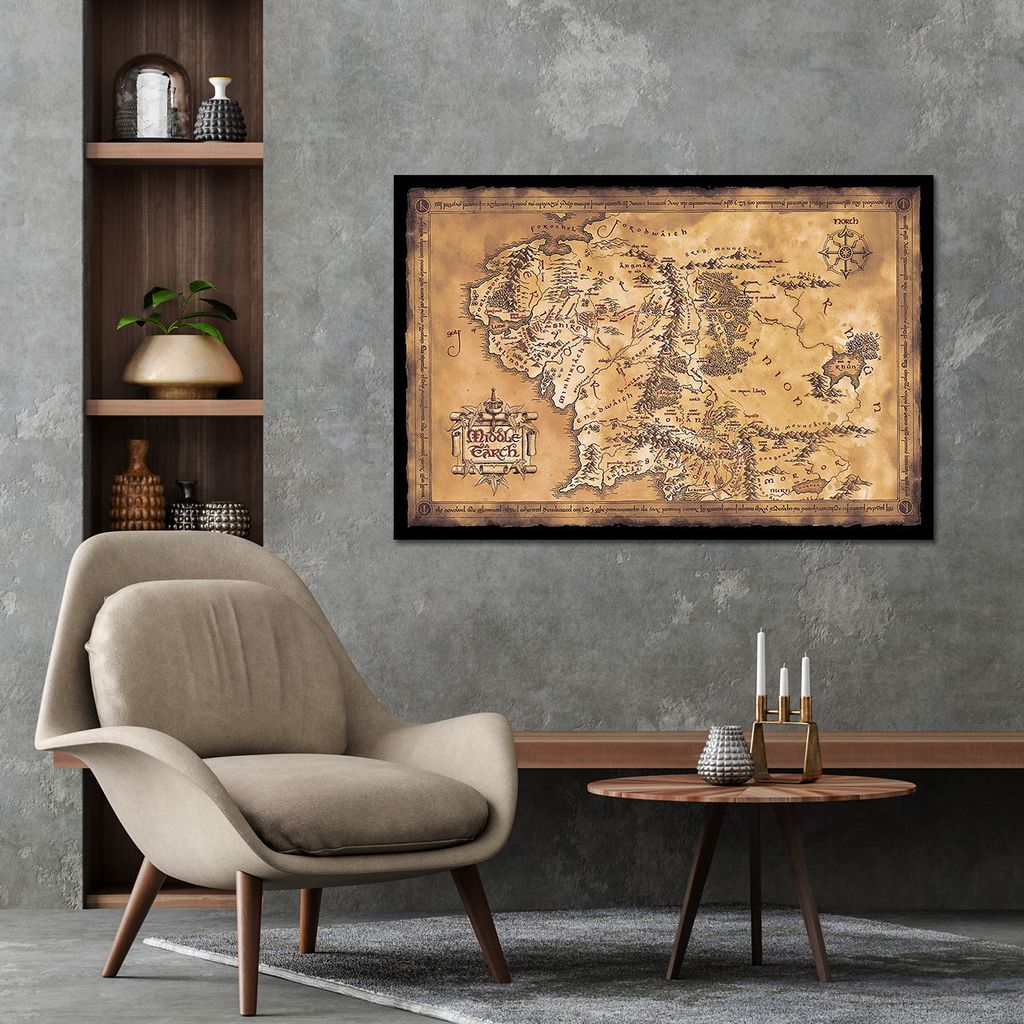 Herr der Ringe Poster Mittelerde Karte (74) Produktbild 2
