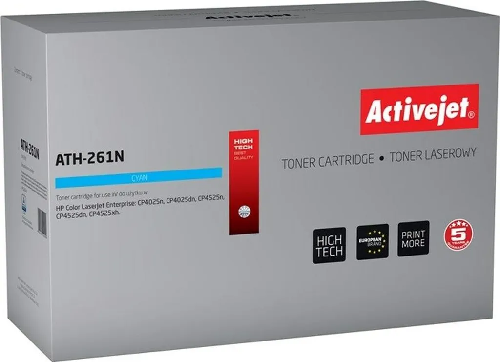 Cartouche de Toner Laser Cyan Activejet ATH-261N compatible HP 504A