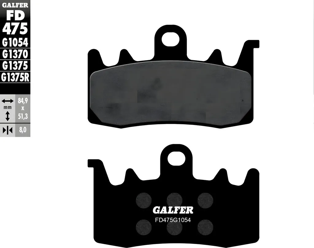 Plaquettes Galfer FD475 semi-métal haute friction pour BMW GS Adventure