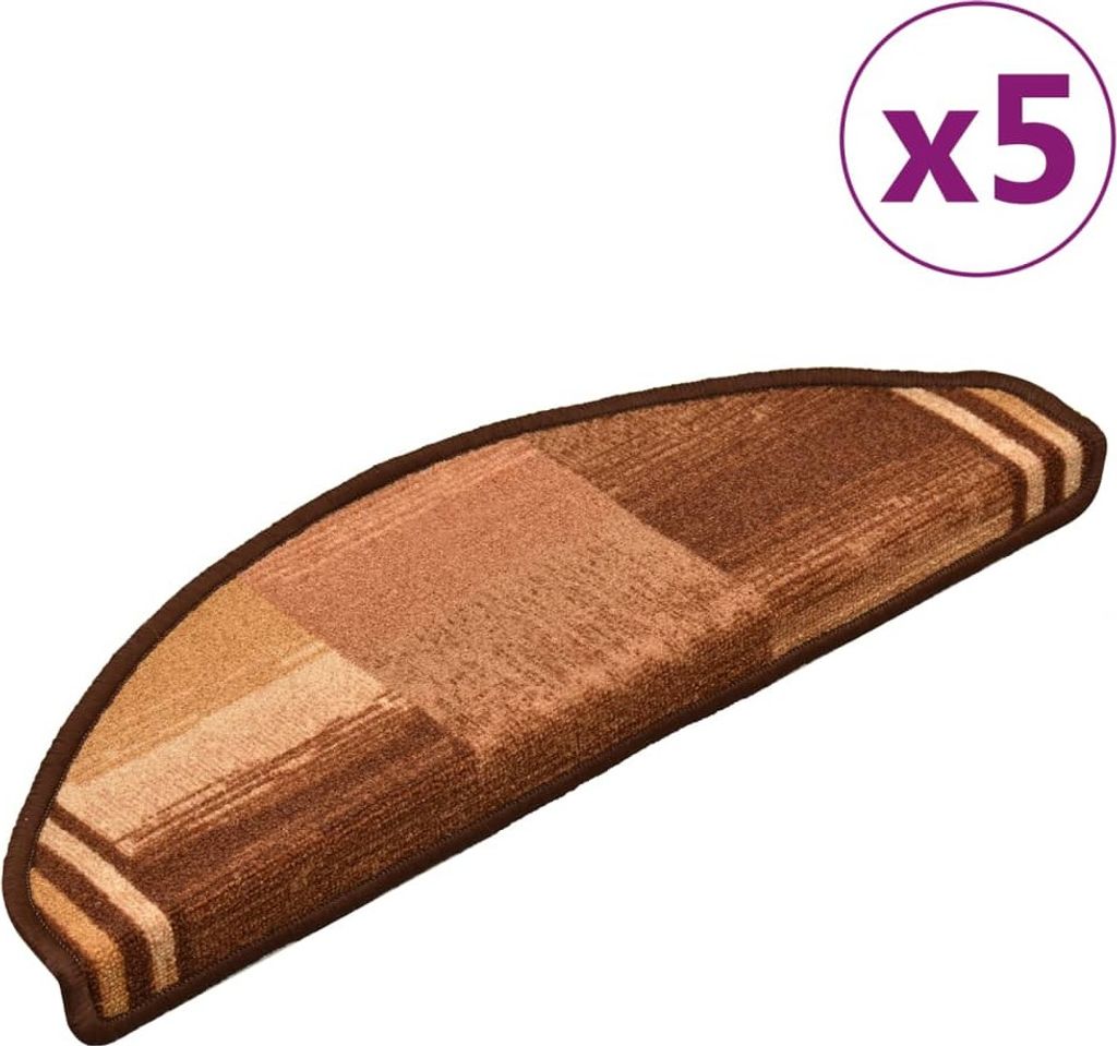 Stufenmatten Selbstklebend 5 Stk. 65x21x4 cm Braun
