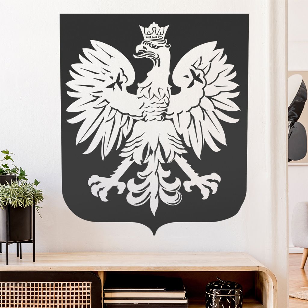 Polen Wappen Wandtattoo Wandaufkleber Wall Sticker - Dekoration, Küche, Wohnzimmer, Schlafzimmer, Badezimmer