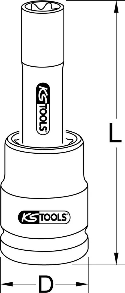 Douille E-Torx E18 Longue 1" pour Desserrage de Vis Culasse et Châssis - 2