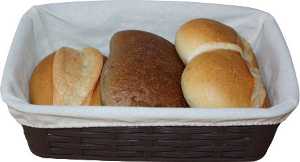 Brötchenkorb rechteckig mit Stoffeinsatz 25,8 x 18 x 7,5 cm Produktbild 