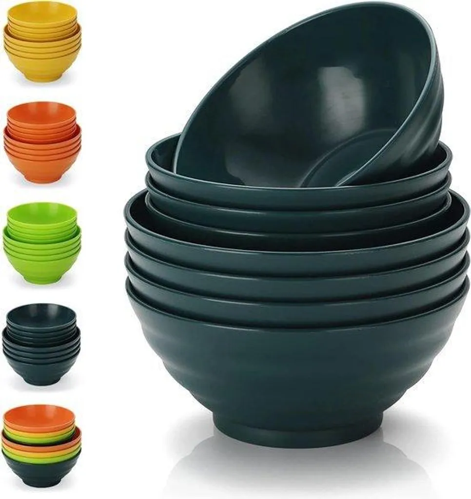 Petits bols de présentation vert foncé en plastique pour vos buffets