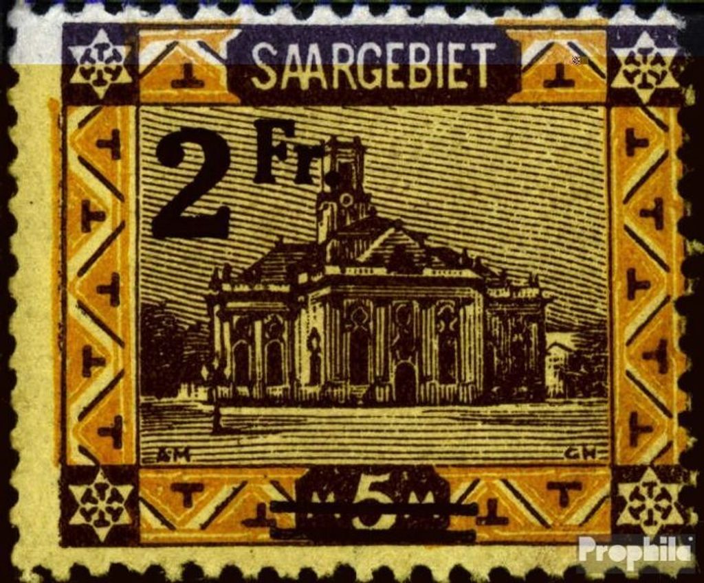 Briefmarken Saarland 1921 Mi 81I gestempelt Landschaftsbilder (II)
