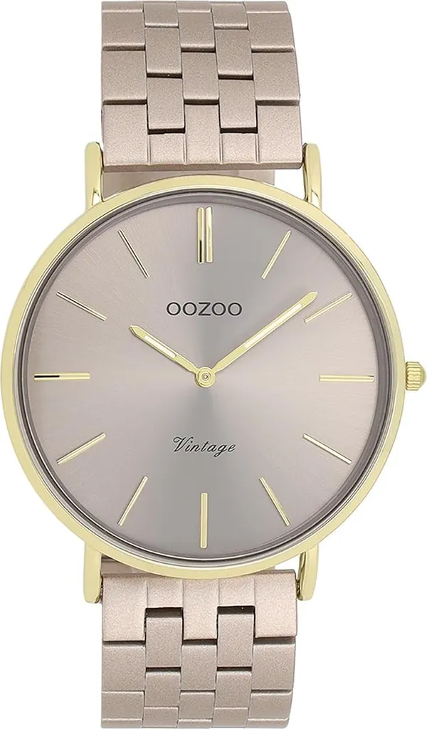 Orologio Donna Oozoo UOC20404: Vintage Taupe e Oro 40mm Metallo